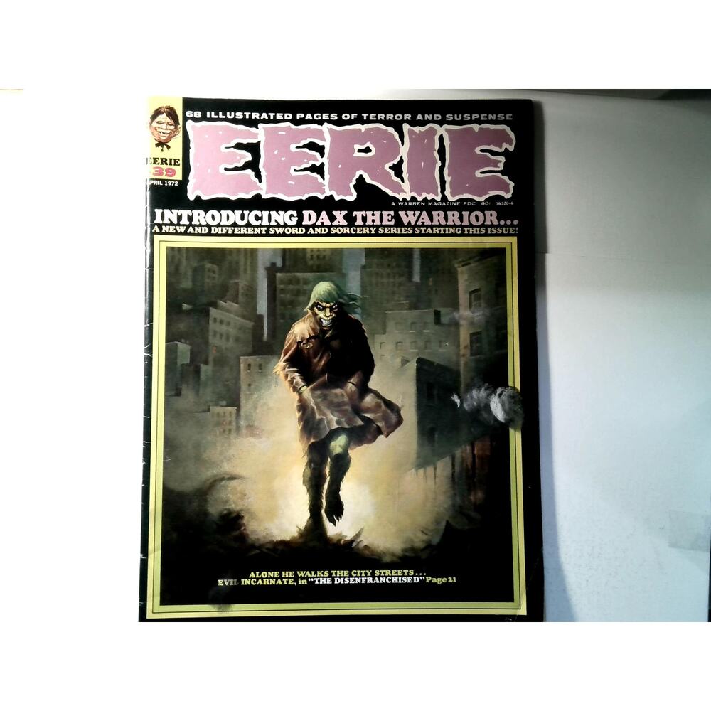 Eerie Magazine #39 April 1972 Warren Publishing Horror & Suspense Monster Comic